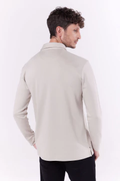 Chomba Manga Larga Interlock Pima Cocker Beige, foto 4 de 5