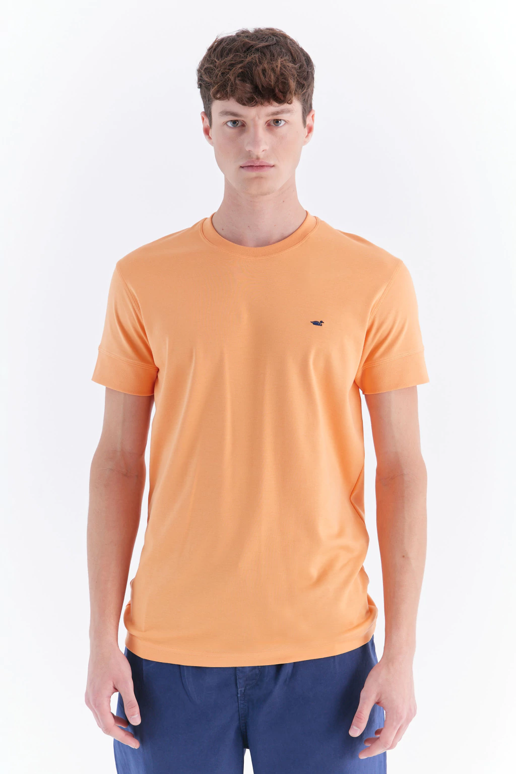 Remera Puño Ancho Pima Naranja