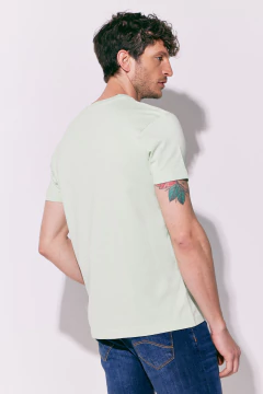 Remera Pima Esc V Spandex Verde, foto 3 de 4