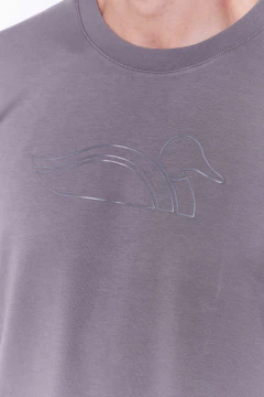 Remera Poodle Pima Oversize Gris Medio, foto 2 de 5