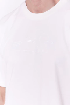 Remera Poodle Pima Oversize Blanco, foto 2 de 5