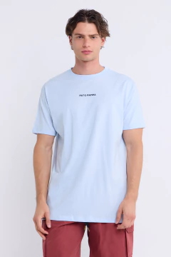 Remera Bordada Elio Celeste, foto 1 de 4
