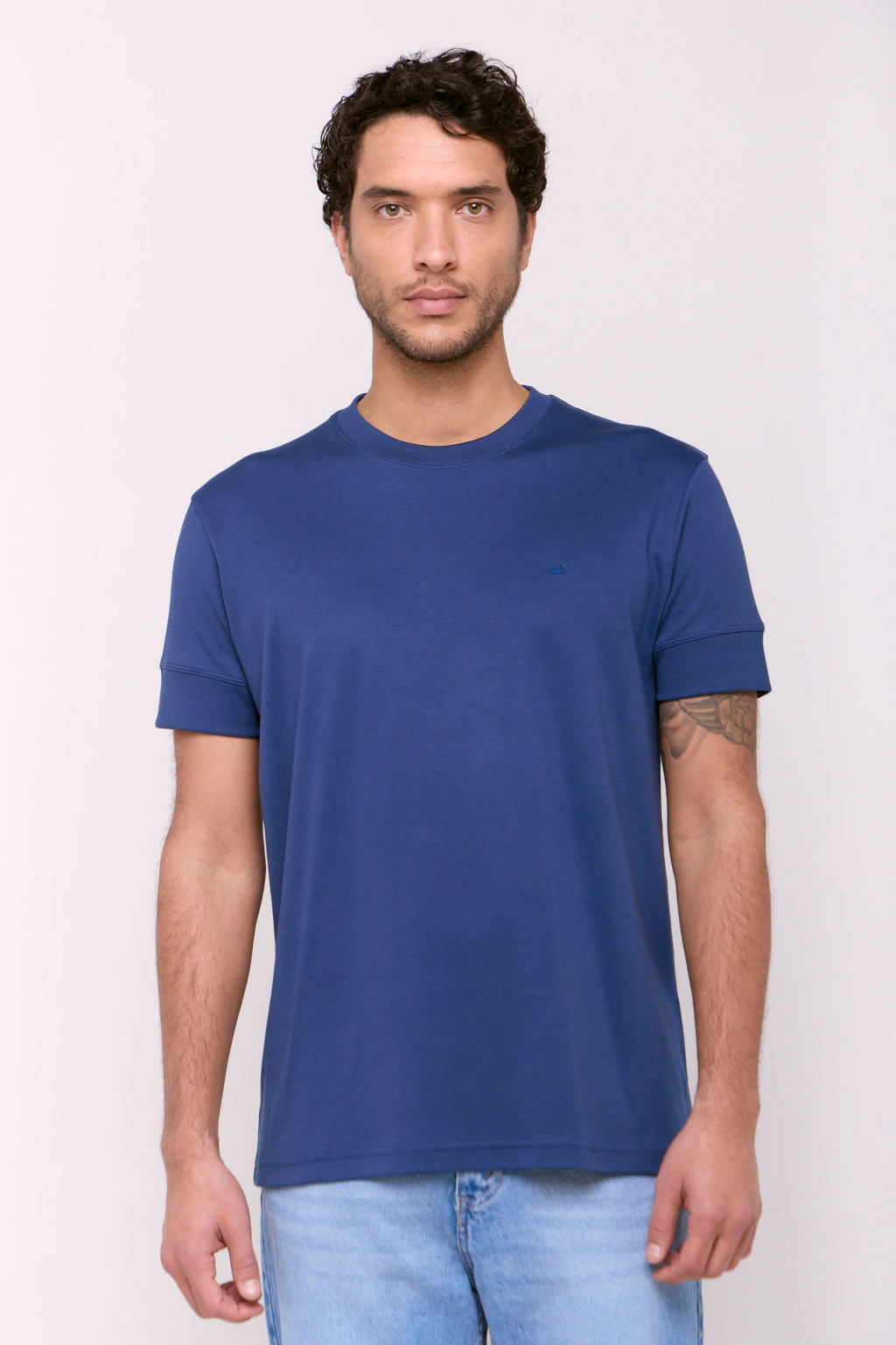 Remera Interlock Pima Eros Marino