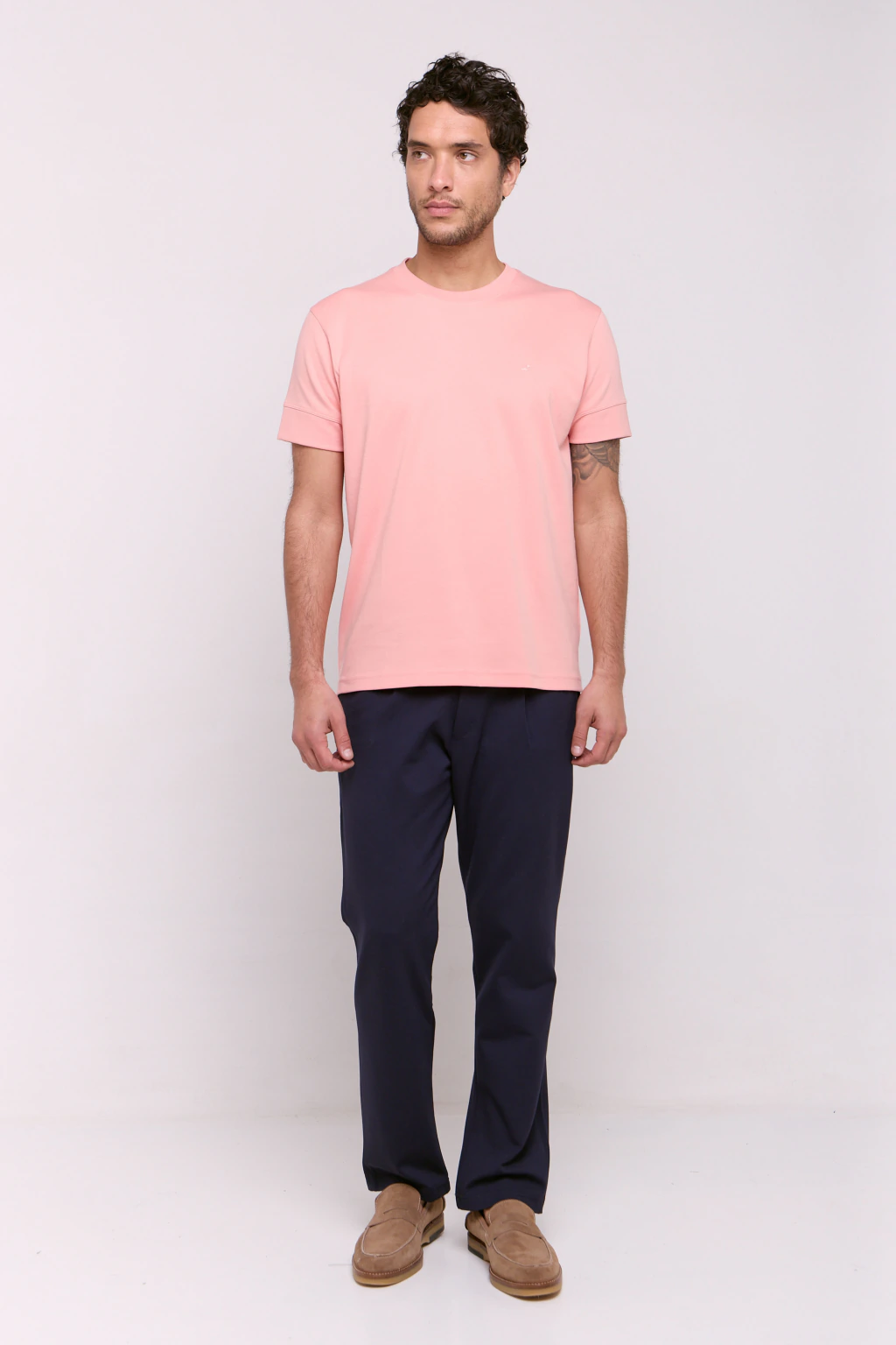 Remera Interlock Pima Eros Durazno