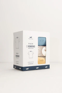 Pack x 3 Remeras EDICIÓN ARGENTINA Celeste Blanco Ámbar 389, foto 1 de 8
