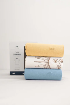 Pack x 3 Remeras EDICIÓN ARGENTINA Celeste Blanco Ámbar 389, foto 2 de 8