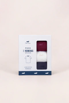 Pack X 3 Remera Jersey Lisa Bordo Crudo Gris 345