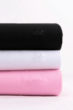 Pack x 3 Remeras Jersey Lisa Blanco Negro Rosa 360, foto 3 de 3