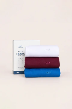 Pack X 3 Remera Jersey Lisa Bordo Francia Blanco 371, foto 2 de 3