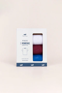 Pack X 3 Remera Jersey Lisa Bordo Francia Blanco 371, foto 3 de 3