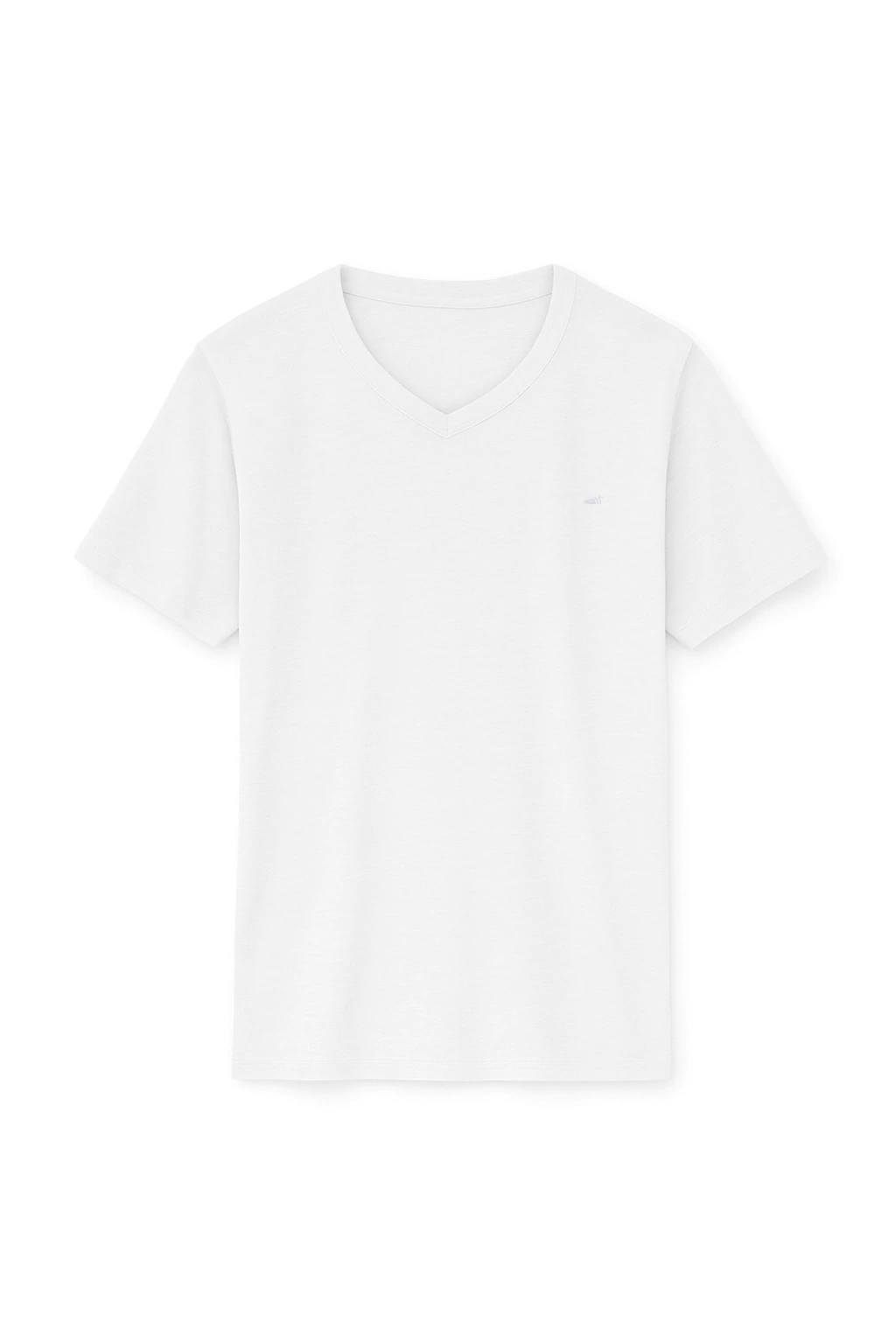 Remera Escote V Blanco