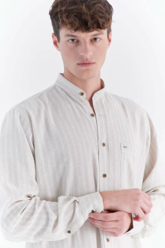 Camisa Lino Rayada Buzz, foto 2 de 6