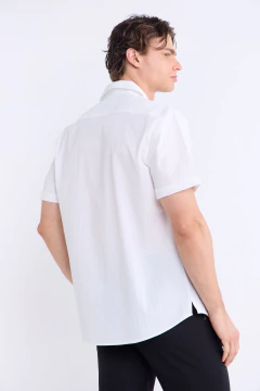 Camisa Manga Corta Cloqué Blanco, foto 2 de 5