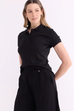Chomba dama Interlock Combinada color Negro, foto 4 de 5