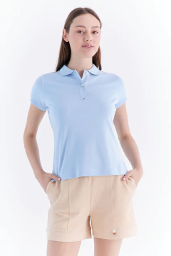 Chomba Dama Interlock Pima Celeste, foto 4 de 5