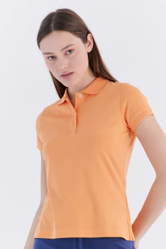 Chomba Dama Interlock Combinada Pima Naranja, foto 3 de 4