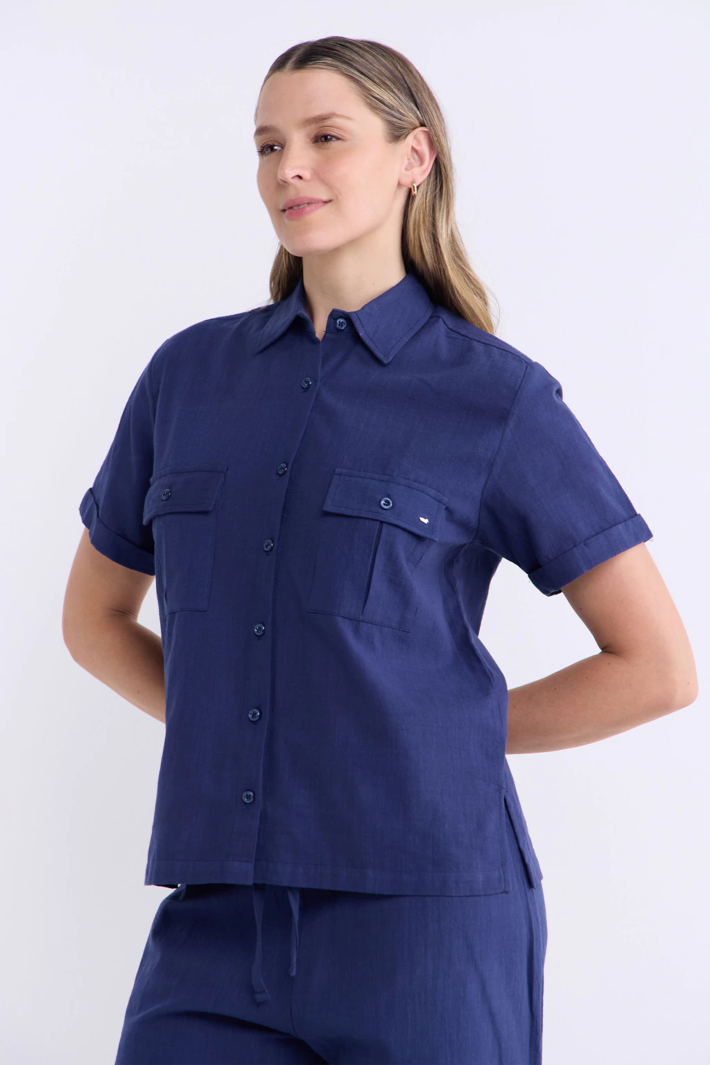 Camisa M/C Amplia Alicia Marino