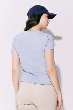 Remera Dama Pima Jersey con Spandex Celeste, foto 3 de 4