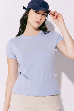 Remera Dama Pima Jersey con Spandex Celeste, foto 1 de 4