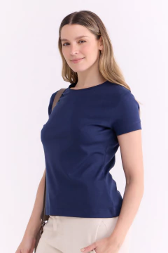Remera Dama Interlock con Puño Marino PIMA, foto 3 de 5