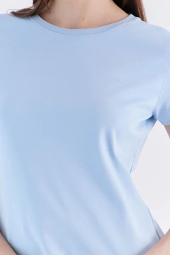 Remera Dama Interlock Celeste PIMA, foto 4 de 5