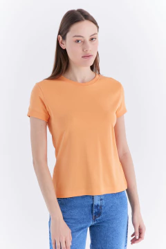 Remera Dama Interlock Naranja PIMA, foto 3 de 5