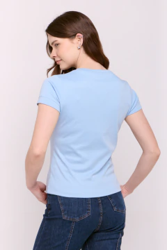 Remera Mujer Pima Atenea Celeste, foto 3 de 5