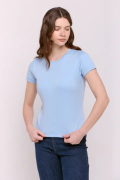 Remera Mujer Pima Atenea Celeste, foto 2 de 5