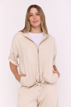 Campera Lino Noa Crudo, foto 2 de 3