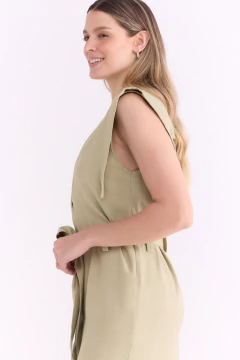 Vestido Con Lazo Perdita Verde Pistacho, foto 4 de 6