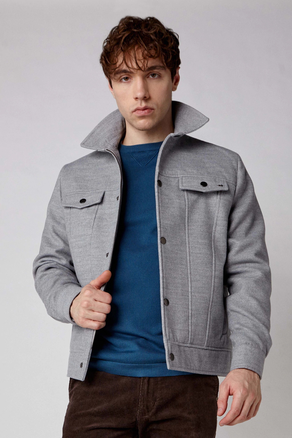Campera Paño Gecko Gris