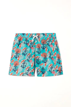 Shorts Baño Pez Koi Celeste, foto 1 de 6