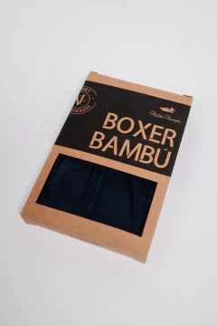 Boxer Bambu Liso Marino, foto 2 de 4