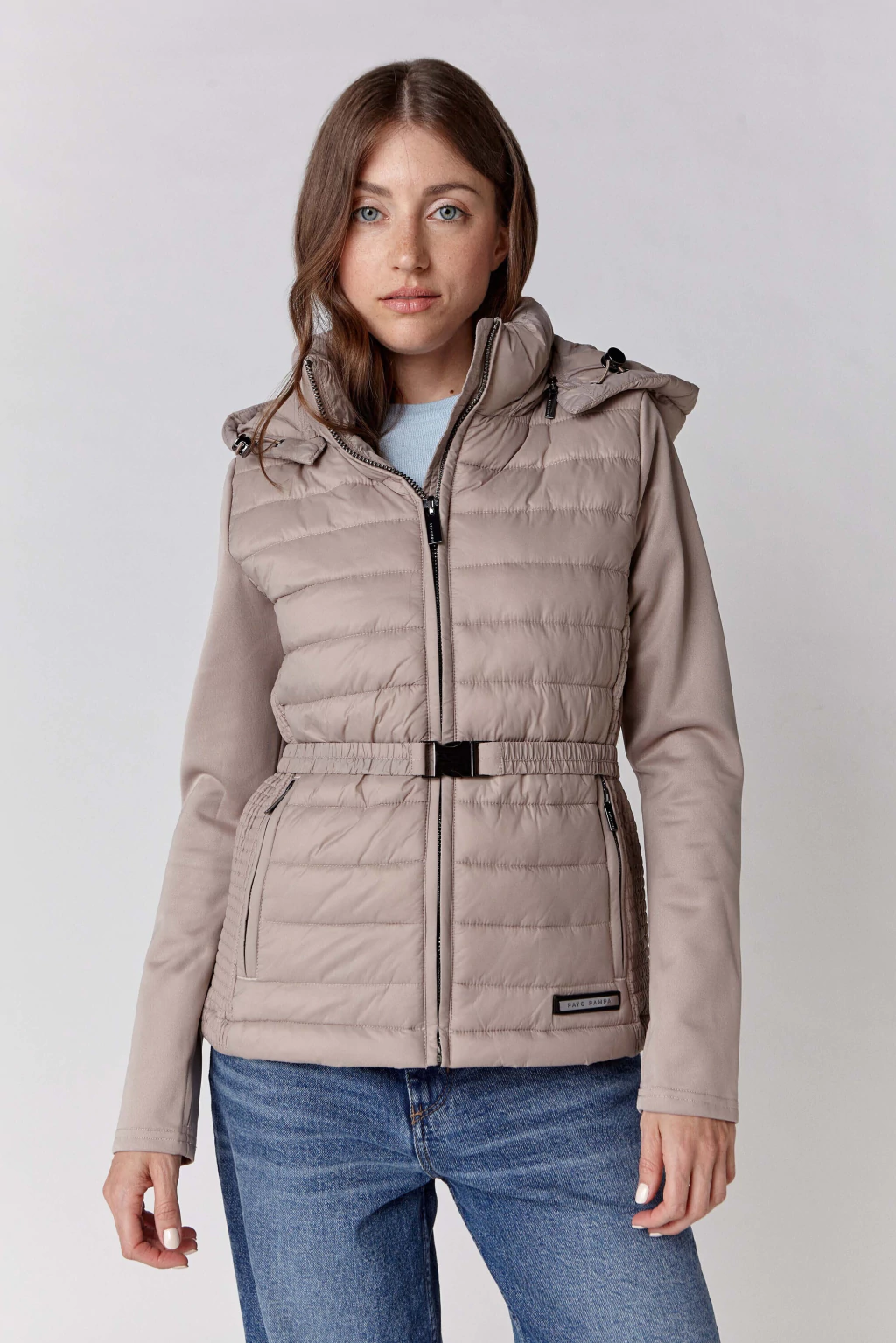 Campera Dama Combinada Abisinio Vison